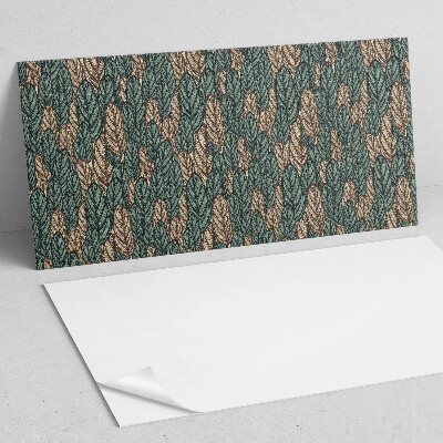 Square tv wall panel 2D leaf pattern