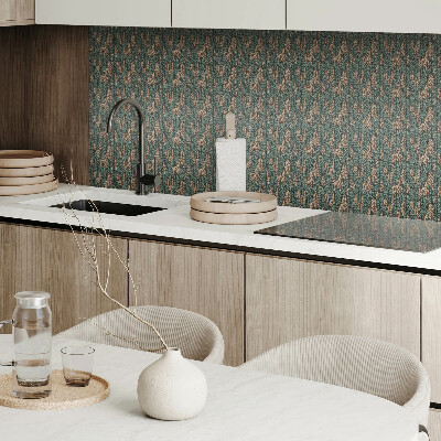 Square tv wall panel 2D leaf pattern