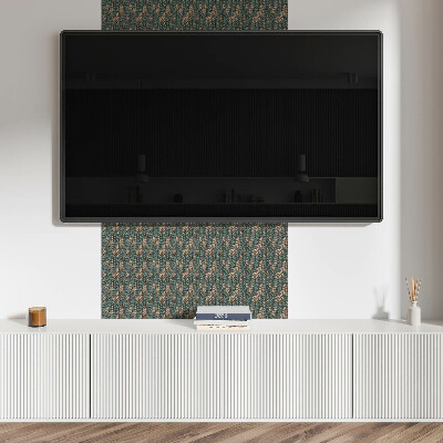 Square tv wall panel 2D leaf pattern