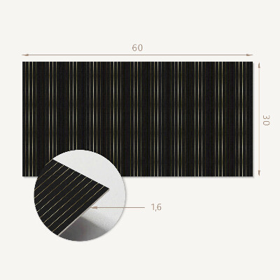 Square wall panel Vertical lines in rhythm