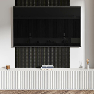 Square wall panel Vertical lines in rhythm