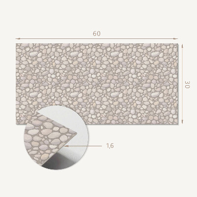 Pvc wall panel Pattern of stones on the ground
