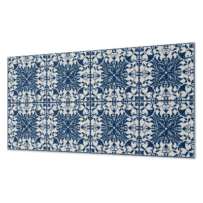 Square tv wall panel Floral pattern on the background