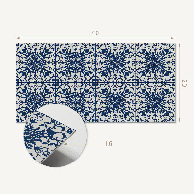 Square tv wall panel Floral pattern on the background