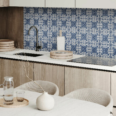 Square tv wall panel Floral pattern on the background