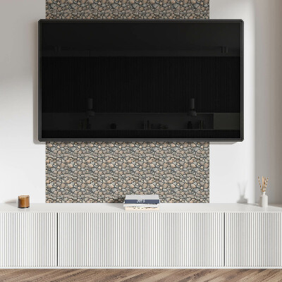 Square tv wall panel Pebble texture pattern