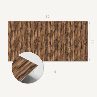 Square wall panel Wood imitation pattern