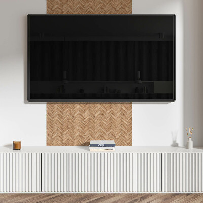 Square wall panel Herringbone board pattern