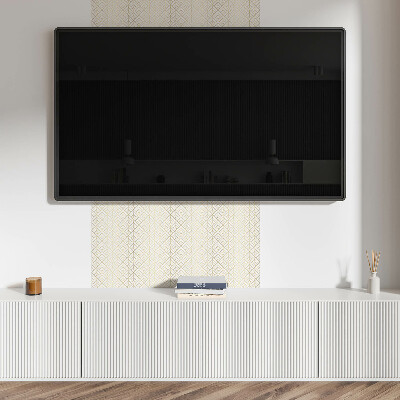 Square tv wall panel 3D leaf pattern