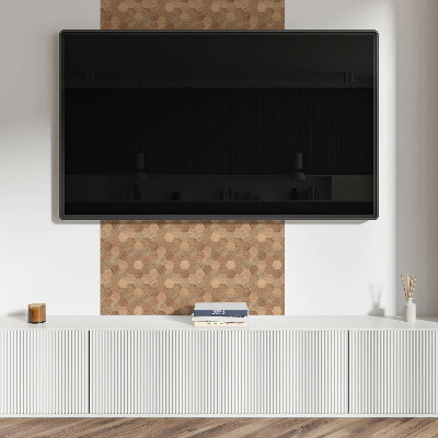 Square tv wall panel Hexagonal Tile Pattern