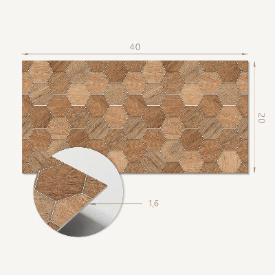 Square tv wall panel Hexagonal Tile Pattern