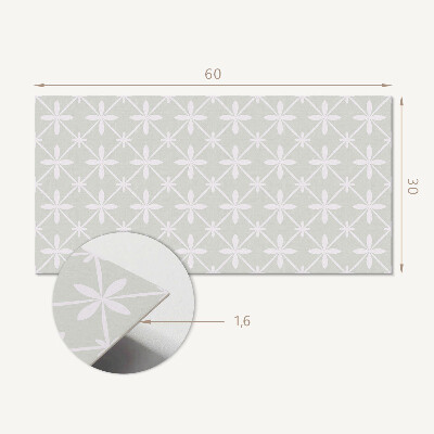 Square wall panel Floral pattern in mesh