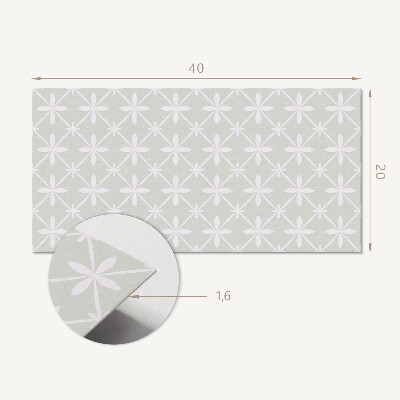 Square wall panel Floral pattern in mesh