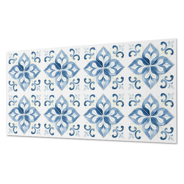 Square wall panel Floral pattern on tiles