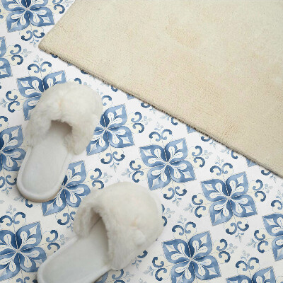Square wall panel Floral pattern on tiles