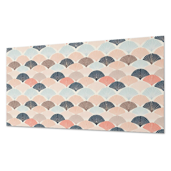 Square wall panel Fan pattern in waves