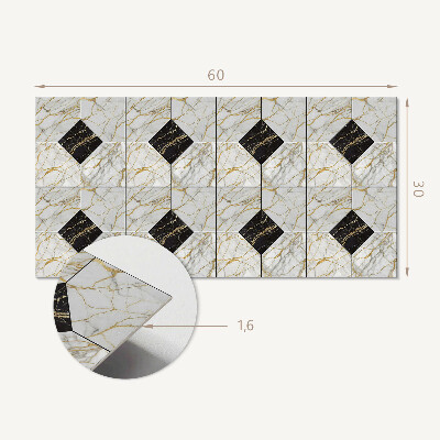 Square tv wall panel Elegant marble pattern