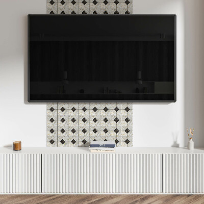 Square tv wall panel Elegant marble pattern