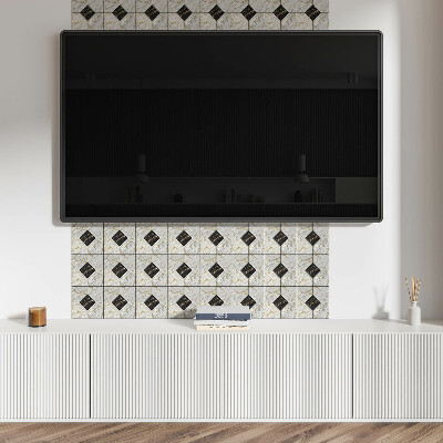Square tv wall panel Elegant marble pattern
