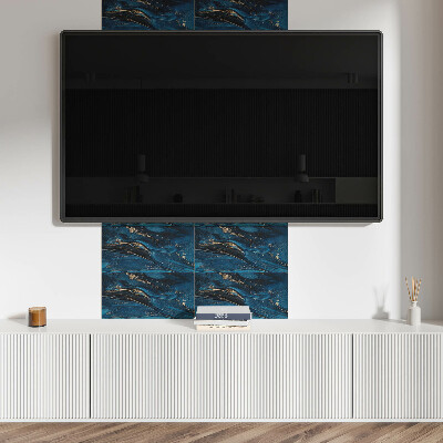 Square tv wall panel Abstract pattern with waves
