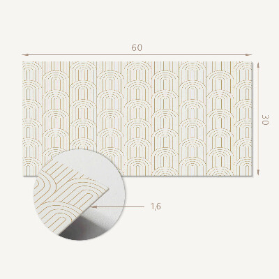 Square wall panel Pattern of arcs on the background