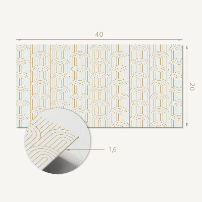 Square wall panel Pattern of arcs on the background