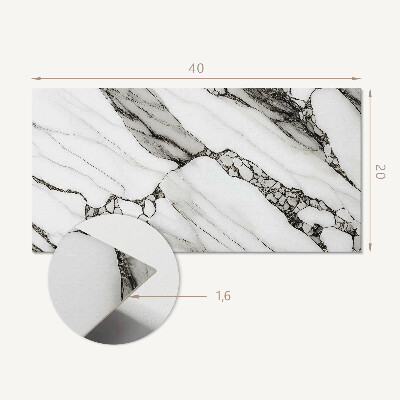 Square wall panel Veined marble pattern