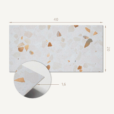 Square wall panel Pattern with stone fragments