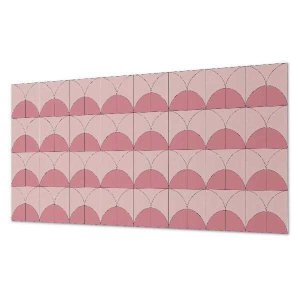 Square wall panel Geometric semicircles in the arrangement
