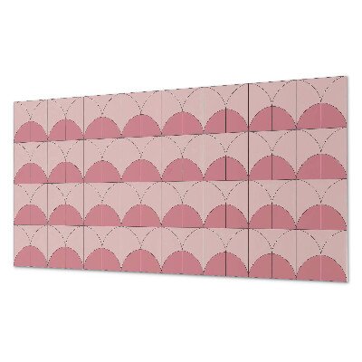 Square wall panel Geometric semicircles in the arrangement