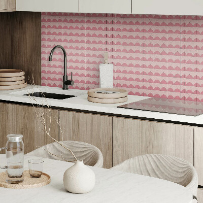 Square wall panel Geometric semicircles in the arrangement