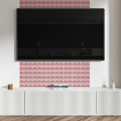 Square wall panel Geometric semicircles in the arrangement