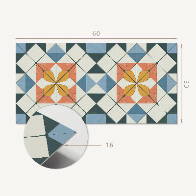 Pvc wall panel Geometric floral pattern