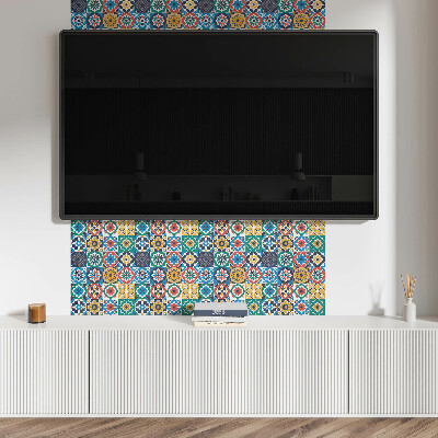 Square wall panel Mosaic patterns in the layout