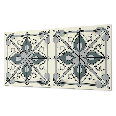 Square tv wall panel Floral pattern with ornaments