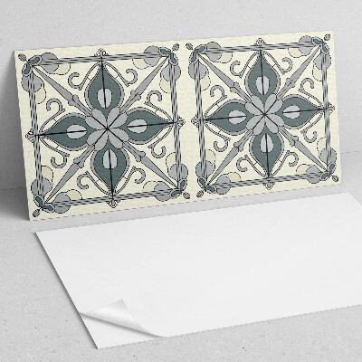 Square tv wall panel Floral pattern with ornaments