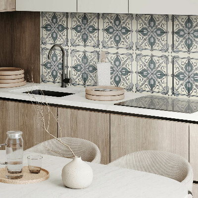 Square tv wall panel Floral pattern with ornaments