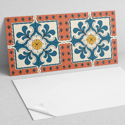Square tv wall panel Folk pattern with flowers
