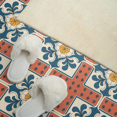 Square tv wall panel Folk pattern with flowers