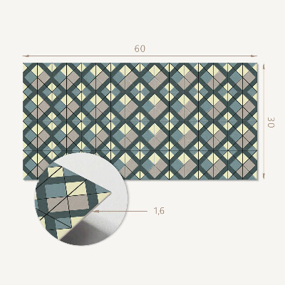 Pvc wall panel Geometric checkered pattern