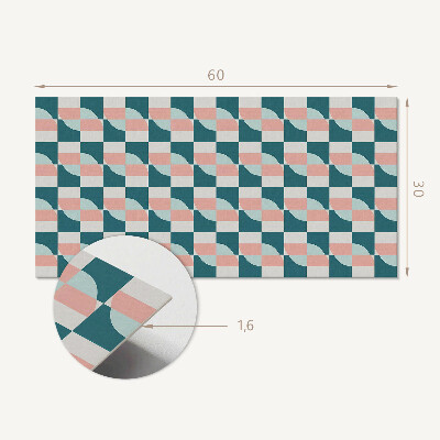 Square wall panel Geometric checkered pattern