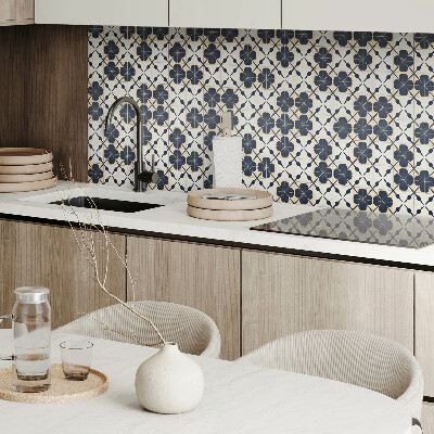 Pvc wall panel Flower pattern on the background