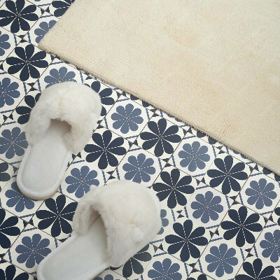 Square wall panel Floral pattern on tiles