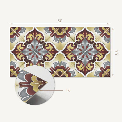 Pvc wall panel Decorative pattern with a floral motif