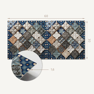 Square wall panel Mosaic tile pattern