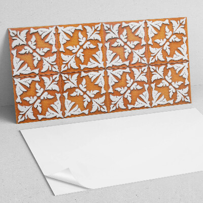 Square wall panel Plant pattern on tiles