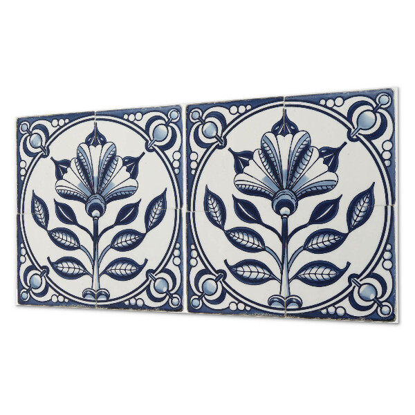 Square wall panel Floral pattern on the tile