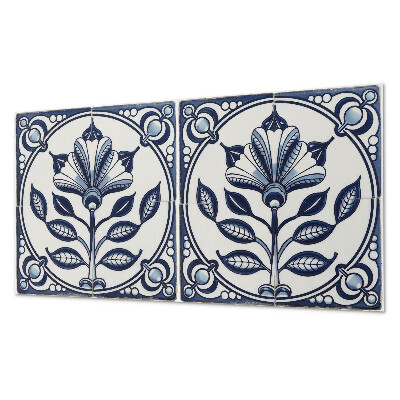 Square wall panel Floral pattern on the tile