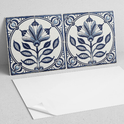 Square wall panel Floral pattern on the tile