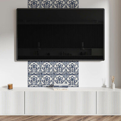 Square wall panel Floral pattern on the tile